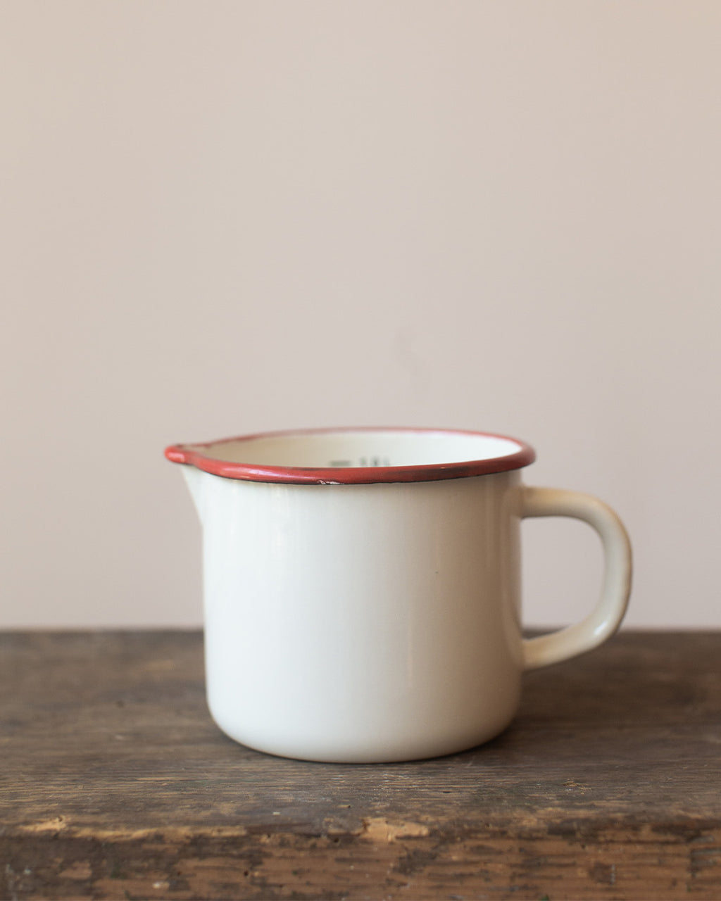 White Enamel Measuring Cup