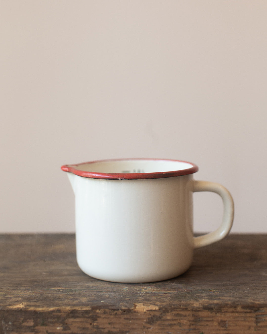 White Enamel Measuring Cup